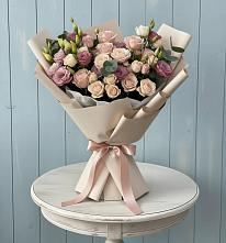 Букет цветов из:  Розы и Лизиантусы #REPLACE_PRED# Вершино-Дарасунском