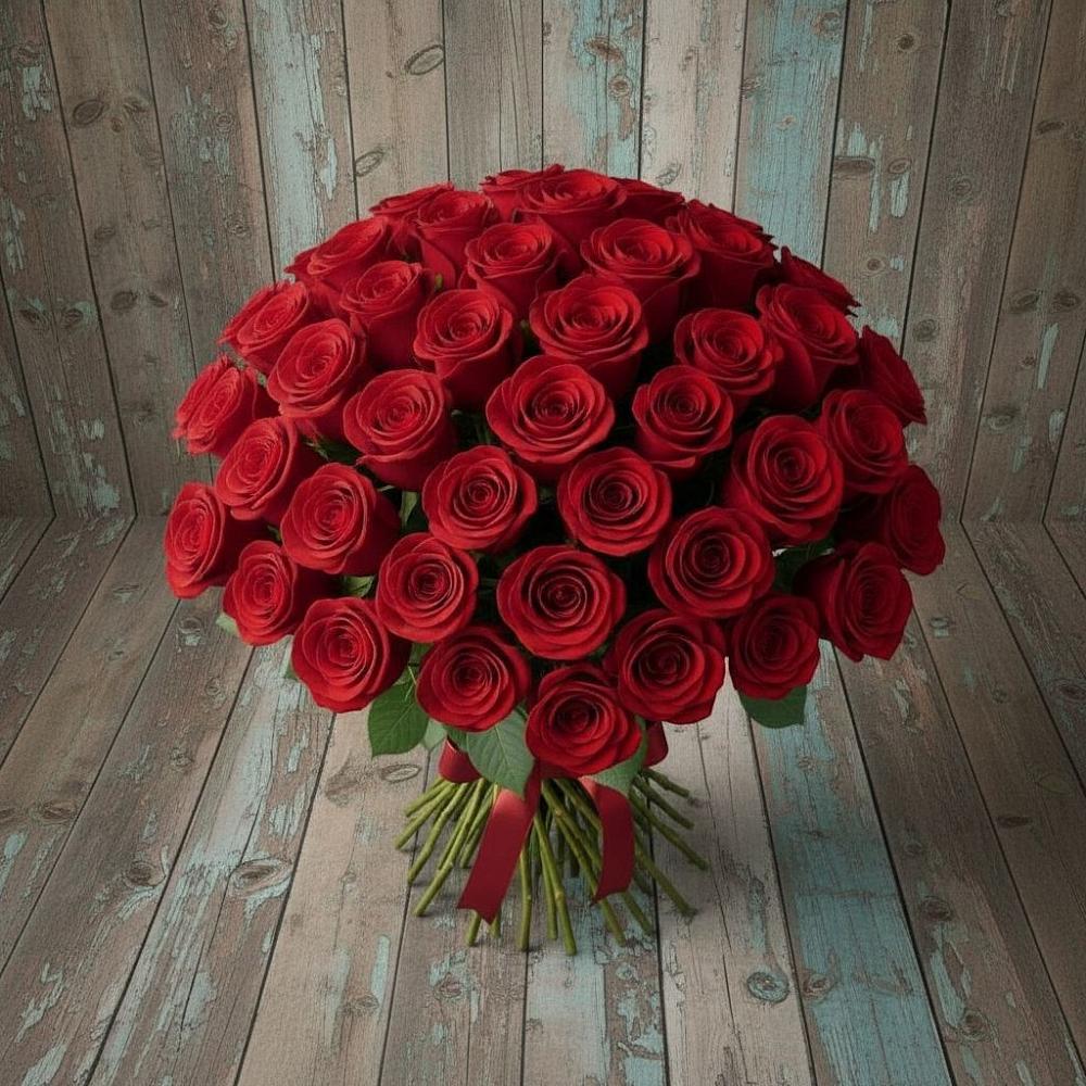 Букет 55 Красных роз Фридом в Вершино-Дарасунском