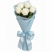 Букет 5 Белых роз Проуд в Вершино-Дарасунском