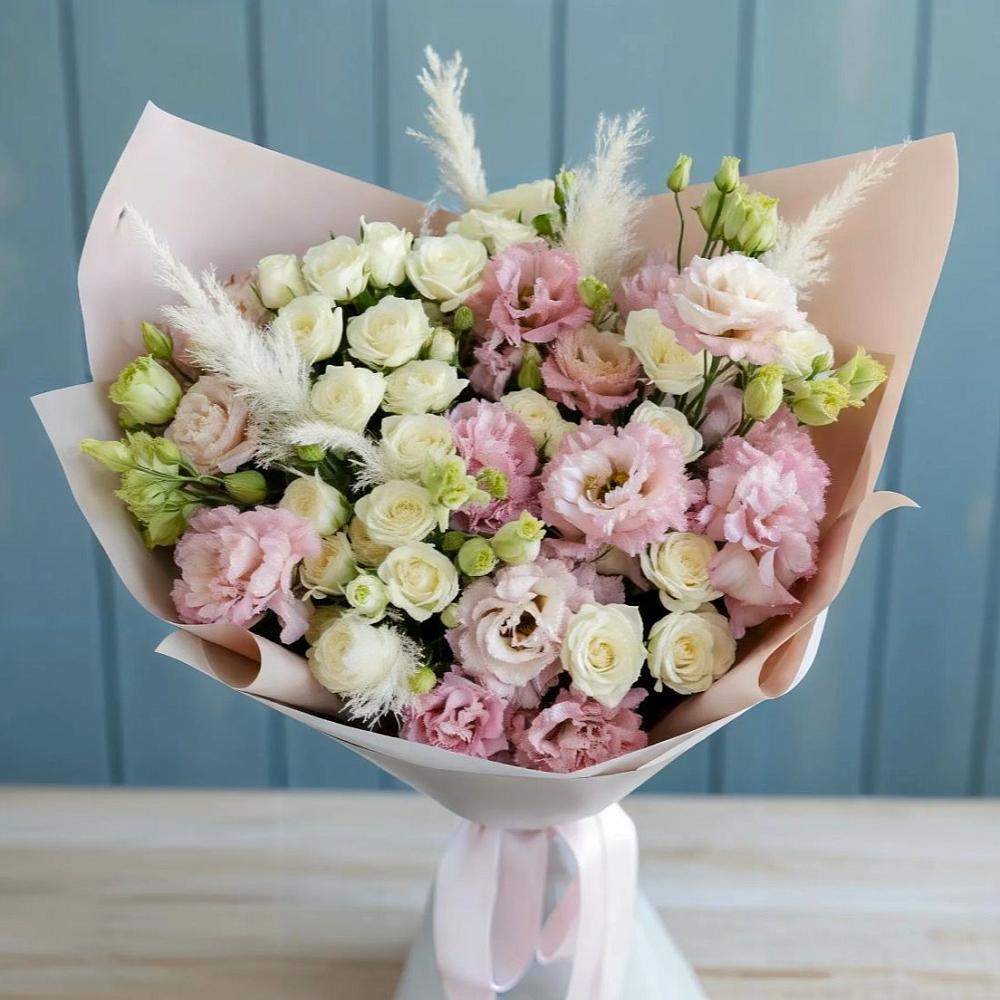 Букет цветов из: Альстромерии и Розы в Вершино-Дарасунском