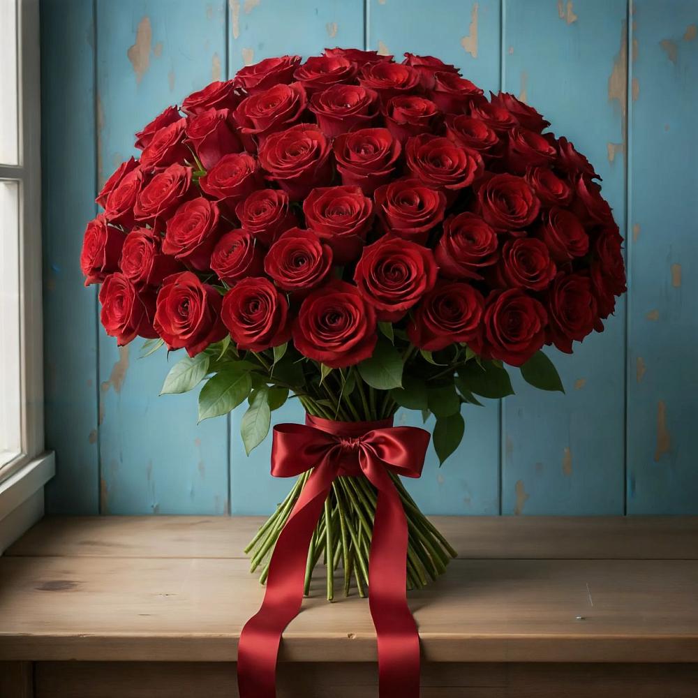 Букет Красные розы Блэк Меджик в Вершино-Дарасунском