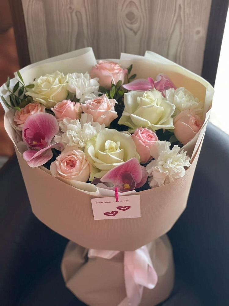 Букет цветов из: Орхидеи, Розы и Гвоздики в Вершино-Дарасунском