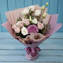 Букет цветов из:  Розы и Лизиантусы #REPLACE_PRED# Вершино-Дарасунском