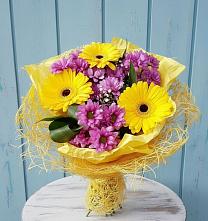 Букет цветов из:  Хризантемы и Герберы в Вершино-Дарасунском