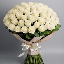 Букет 101 беля роза Белоснежка в Вершино-Дарасунском