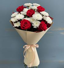 Букет цветов из:  Розы и Хризантемы в Вершино-Дарасунском