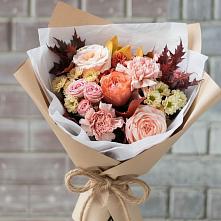 Букет цветов из:  Гвоздики, Хризантемы и Розы в Вершино-Дарасунском