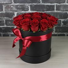 Цветочная композиция из Розы в шляпной коробке #REPLACE_PRED# Вершино-Дарасунском