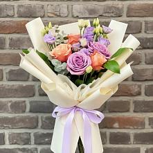 Букет цветов из:  Лизиантусы и Розы #REPLACE_PRED# Вершино-Дарасунском