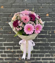 Букет цветов из:  Герберы и Хризантемы в Вершино-Дарасунском