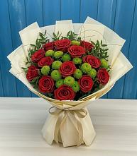 Букет цветов из:  Розы и Хризантемы в Вершино-Дарасунском