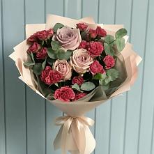 Букет цветов из:  Гвоздики и Розы в Вершино-Дарасунском