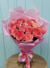 Букет 15 Розовых роз Равель в Вершино-Дарасунском