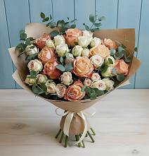 Букет цветов из:  Альстромерии и Розы в Вершино-Дарасунском